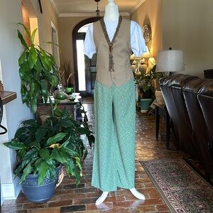 Francesca's Blue Rain high rise wide leg pants szS